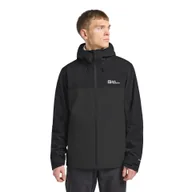 Kurtki męskie - Męska kurtka przeciwdeszczowa Jack Wolfskin WEILTAL 2L JKT M Phantom - S - miniaturka - grafika 1