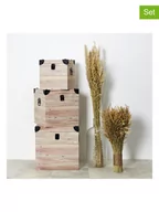 Pudła i pojemniki do przechowywania - HYGGE Skrzynie (3 szt.) w kolorze jasnobrązowym do przechowywania - miniaturka - grafika 1