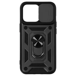 Etui do Apple iPhone 13 Pro z osłoną kamery i pierścieniem uchwytu wideo czarne - Etui i futerały do telefonów - miniaturka - grafika 1