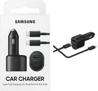 Ładowarki samochodowe - ORYGINALNA SZYBKA ŁADOWARKA SAMOCHODOWA SAMSUNG 60W (45W + 15W) + KABEL 1M - miniaturka - grafika 1