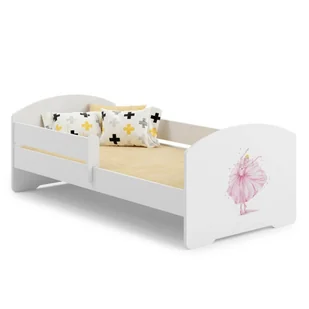 Łóżko dziecięce LUK z barierką 140x70 Księżniczka w koronie - Łóżka dla dzieci i młodzieży - miniaturka - grafika 1