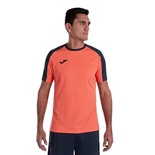 Koszulki męskie - Joma Męski T-shirt z krótkim rękawem, Eco Championship T-Shirt, neonowy pomarańcz/granatowy, M - grafika 1