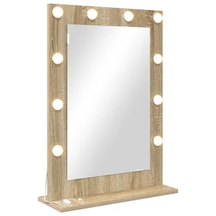 vidaXL Lustro Toaletowe Dąb Sonoma MDF, Szkło 70 x 50 x 18 cm Lustro - Lustra - miniaturka - grafika 1