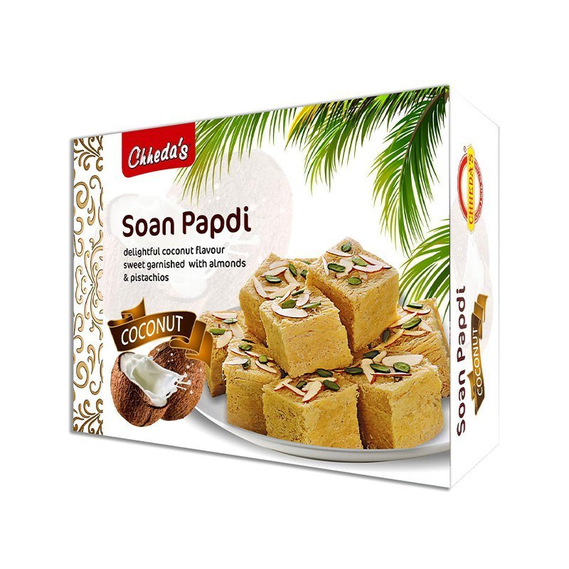 Słodycz indyjska Chheda's Soan Papdi 240 g – z pistacjami i migdałami