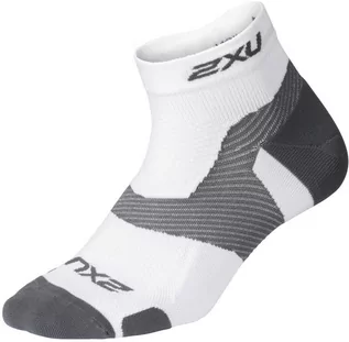 Skarpetki sportowe męskie - 2XU VECTR Light Cushion 1/4 Crew Socks, biały/szary XL | EU 46,5-48,5 2021 Skarpetki kompresyjne UA5047E-WHTGRY-XL - grafika 1