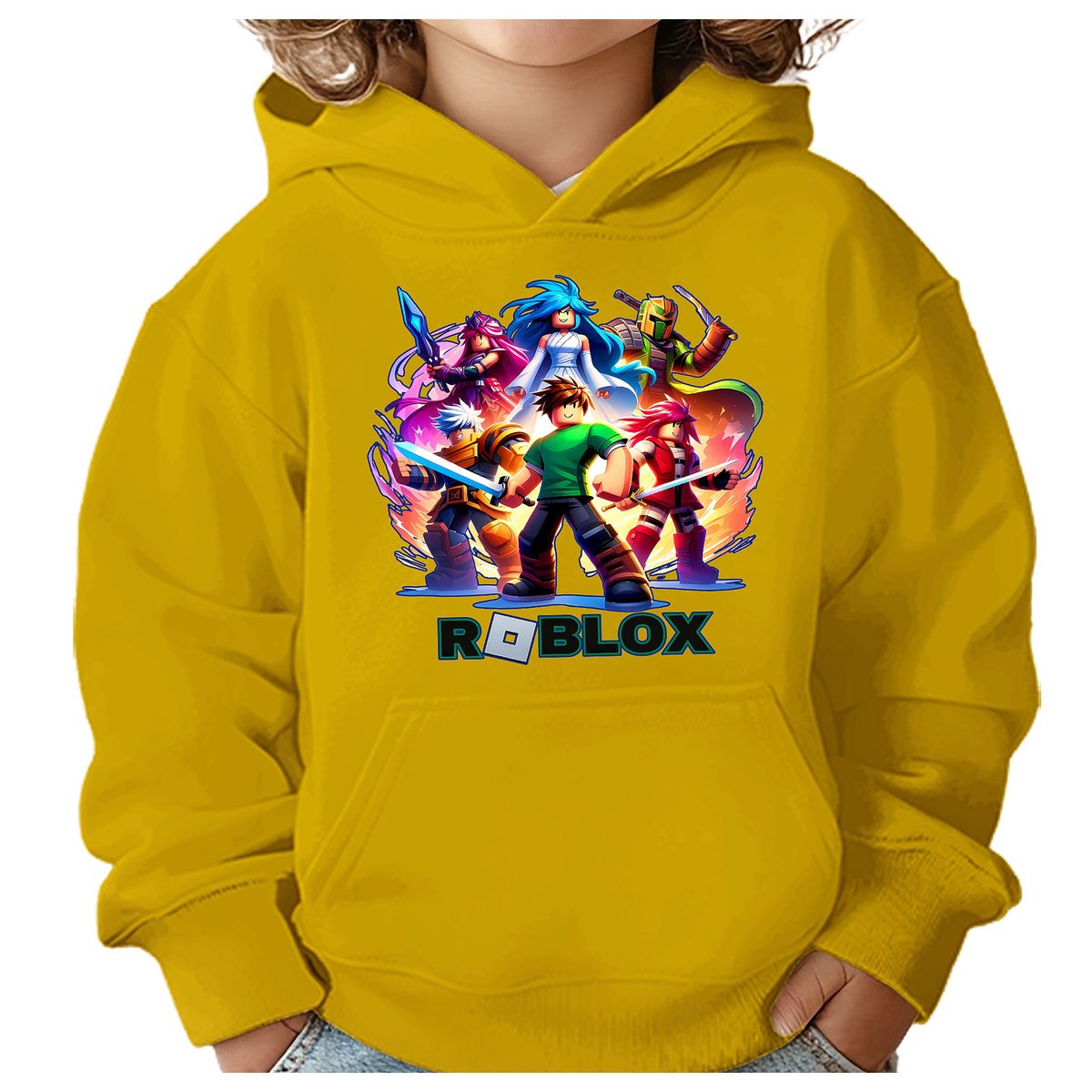 BLUZA DZIECIĘCA Z KAPTUREM ROBLOX 110-116 DLA DZIECKA PREZENT