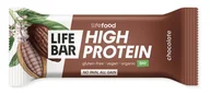 Batoniki - BATON PROTEINOWY Z CZEKOLADĄ RAW BEZ DODATKU CUKRÓW BEZGLUTENOWY BIO 40 g - LIFEFOOD - miniaturka - grafika 1