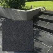 Kostki brukowe i krawężniki - Tiles Plytka Kadappa Black Limestone Naturalna Bębnowana 40x40x3 cm - miniaturka - grafika 1