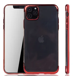 Etui na telefon komórkowy Apple iPhone 11 Red - Clear - TPU Silicone Case Backcover w kolorze przezroczystej czerwieni - Etui i futerały do telefonów - miniaturka - grafika 1