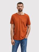Koszulki męskie - Selected Homme T-Shirt Morgan 16071775 Brązowy Regular Fit - miniaturka - grafika 1