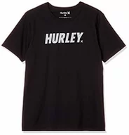 Koszulki męskie - Hurley Męski T-shirt M Fastlane S/S czarny czarny M CU8290 - miniaturka - grafika 1