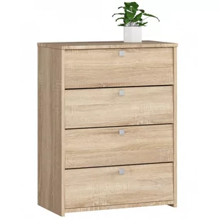 Szafka na buty AKORD Dąb Sonoma 60 cm - 4 drzwi, fronty kolor Dąb Sonoma, mat, 4 półki - 60x33x80 cm - Szafki na buty - miniaturka - grafika 2