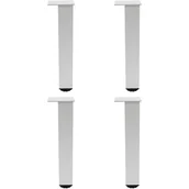 Zawiasy, okucia i inne akcesoria - Nogi meblowe aluminiowe regulowane, zestaw 4 szt., do mebli, sof i stołów, srebrne, 40 cm (zakres regulacji 400-418 mm) - miniaturka - grafika 1