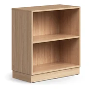 Regały biurowe - Regał QBUS, 1 półka, cokół, 868x800x400 mm, dąb - miniaturka - grafika 1