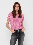 Koszulki i topy damskie - ONLY T-Shirt Moster 15206243 Różowy Regular Fit - miniaturka - grafika 1