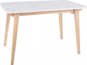 Stoły - STÓŁ MARCUS BIAŁY EFEKT MARMURU / DĄB 120X75 - miniaturka - grafika 1