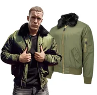 Odzież taktyczna i umundurowanie - Kurtka BRANDIT MA2 Jacket Full Collar - Olive L - miniaturka - grafika 1