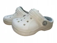 Kapcie damskie - CROCS Ralen lined clog K klapki kapcie kroksy z podszewką białe r. 22/24 - miniaturka - grafika 1