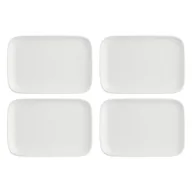 Tace i patery - LA PORCELLANA BIANCA ESSENZIALE NEW AGE Zestaw 4 tac prostokątnych 30 x 22 cm - miniaturka - grafika 1