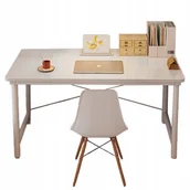 Biurka - BIURKO KOMPUTEROWE MŁODZIEŻOWE STOLIK BIAŁE NOWOCZESNE LOFT DUŻE 100 CM - miniaturka - grafika 1