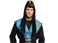 Dodatki do strojów karnawałowych - Peruka męska czarna - 1 szt - miniaturka - grafika 1