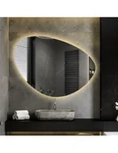 Lustra - Lustro łazienkowe o nieregularnym kształcie z podświetleniem- OBSYDIAN LED, Organiczne MODEL 2: 70x92 - miniaturka - grafika 1