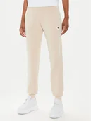 Spodnie sportowe damskie - Guess Spodnie dresowe V4YB08 KCAY2 Beżowy Regular Fit - miniaturka - grafika 1