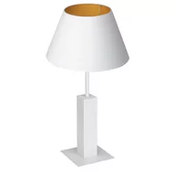 Lampy stojące - Luminex Table lamps 3641 Lampa stołowa lampka 1x60W E27 biały/złoty - miniaturka - grafika 1