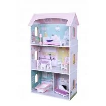 EcoToys Drewniany domek dla lalek rezydencja Jagodowa 4121 - Domki dla lalek - miniaturka - grafika 1