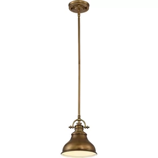Elstead Lighting LAMPA wisząca QZ/EMERY/P/S WS QUOIZEL industrialna OPRAWA zwis loft mosiądz - Lampy sufitowe - miniaturka - grafika 1