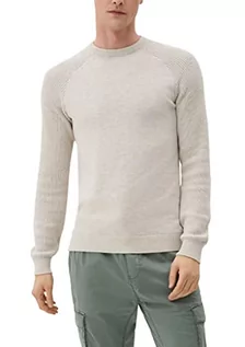 Swetry męskie - Q/S by s.Oliver Sweter męski, z długim rękawem, szary, XL, szary, XL - grafika 1