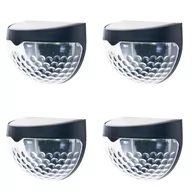 Lampy ogrodowe - LAMPA SOLARNA LED 4SZT./KPL LATARNIA KINKIET ŚCIENNY Z CZUJNIKIEM ZMIERZCHU - miniaturka - grafika 1
