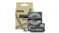 Taśmy do drukarek barwiące - EPSON Matte Tape Black/White 24mm 8m LK-6BWJ - miniaturka - grafika 1
