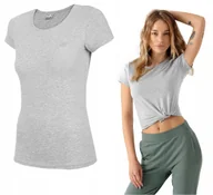 Koszulki i topy damskie - 4F KOSZULKA DAMSKA SPORTOWA T-SHIRT BAWEŁNIANY - miniaturka - grafika 1