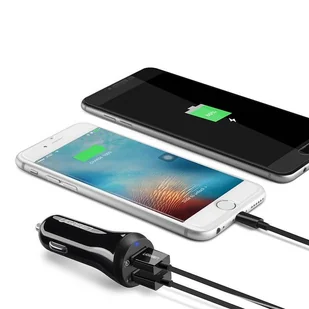 Ugreen ładowarka samochodowa Quick Charge 3.0 2x USB 30W 3A czarny (40309) - Ładowarki samochodowe - miniaturka - grafika 2