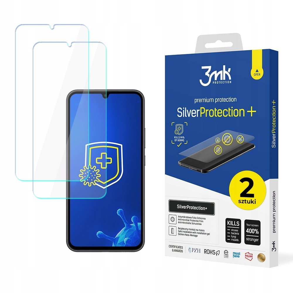 2x Folia ochronna hydrożelowa na ekran do Samsung Galaxy A34 5G 3mk Silver