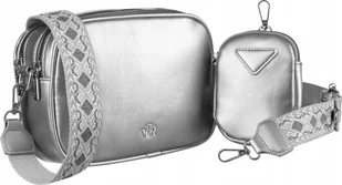 Rovicky Listonoszka damska ze skóry ekologicznej z odpinaną portmonetką - Rovicky - Torebki damskie - miniaturka - grafika 1