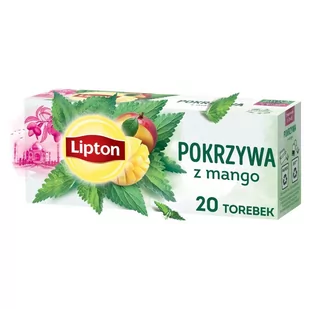 Lipton Herbatka ziołowa aromatyzowana pokrzywa z mango 26 g (20 torebek) - Herbata - miniaturka - grafika 1