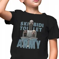 Koszulki męskie - KOSZULKA Dziecięca Czarna T-SHIRT Śmieszny Prezent SKIBIDI TOILET Wzory 134 - miniaturka - grafika 1