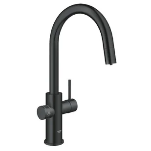 Grohe Blue Home bateria z filtrem z wyciąganą wylewką aksamitna czerń 31541KS0 - Baterie kuchenne - miniaturka - grafika 1
