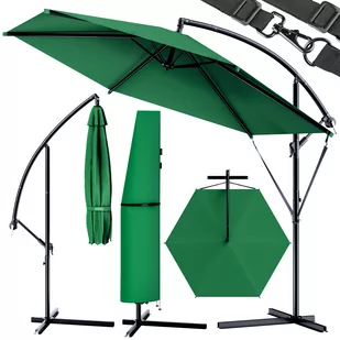 Parasol Ogrodowy zielony 330cm Duży Pokrowiec - Parasole ogrodowe - miniaturka - grafika 1