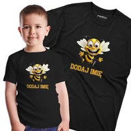 Moda i Uroda OUTLET - Koszulka DZIECIĘCA Szczęśliwa pszczółka z wybranym imieniem DOWOLNY NADRUK - miniaturka - grafika 1
