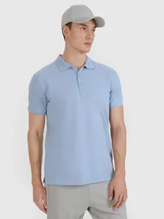 4F Koszulka męska polo 100% bawełna 4FWSS25TPTSM407-34S Niebieski Roz. XL - Koszulki męskie - miniaturka - grafika 1