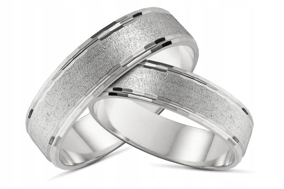 Obrączki srebrne 925+GRAWER 5OB31 bezszwowe ŚLUB