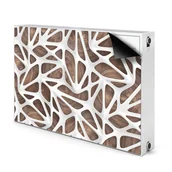 Dekoracje domu - Magnes na kaloryfer Biała siatka na drewnie 90x60, Bluedecor - miniaturka - grafika 1