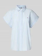 Bluzki damskie - Bluzka o kroju relaxed fit z popeliny - miniaturka - grafika 1