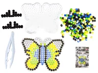 Prace ręczne dla dzieci - Koraliki Do Prasowania Prasowanki Szablon Motyl Czarny - miniaturka - grafika 1