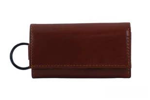 Etui skórzane na klucze / portfel - Brązowe - Etui na klucze - miniaturka - grafika 1