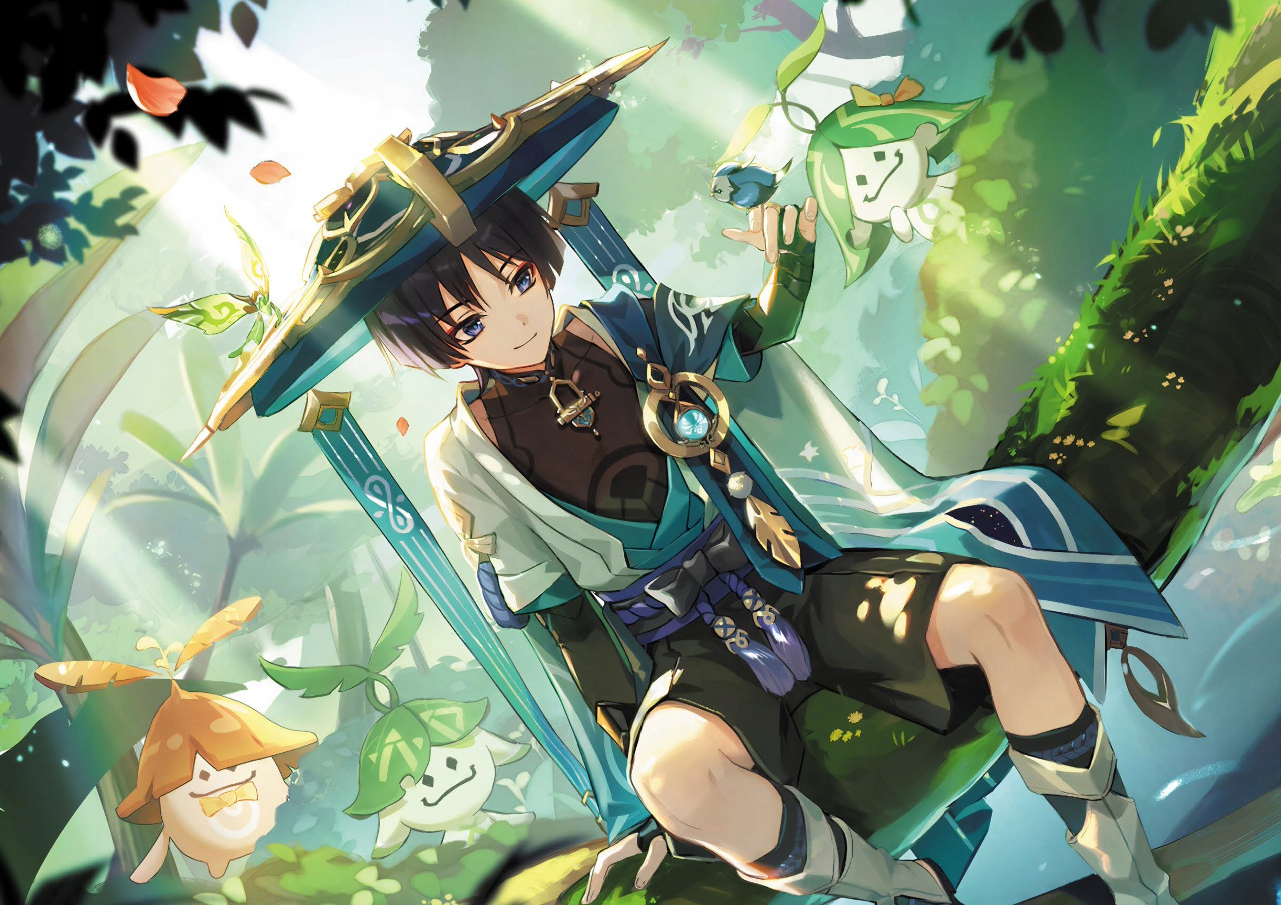 Plakat A3 Genshin Impact Anime Gra Scaramouche Wanderer