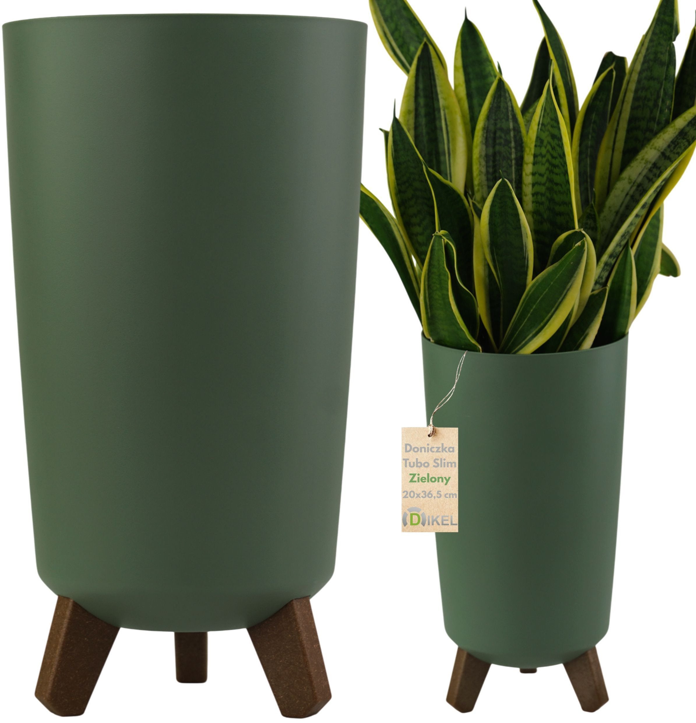 Doniczka okrągła na nóżkach 20x36,5cm Donica plastikowa z nóżkami